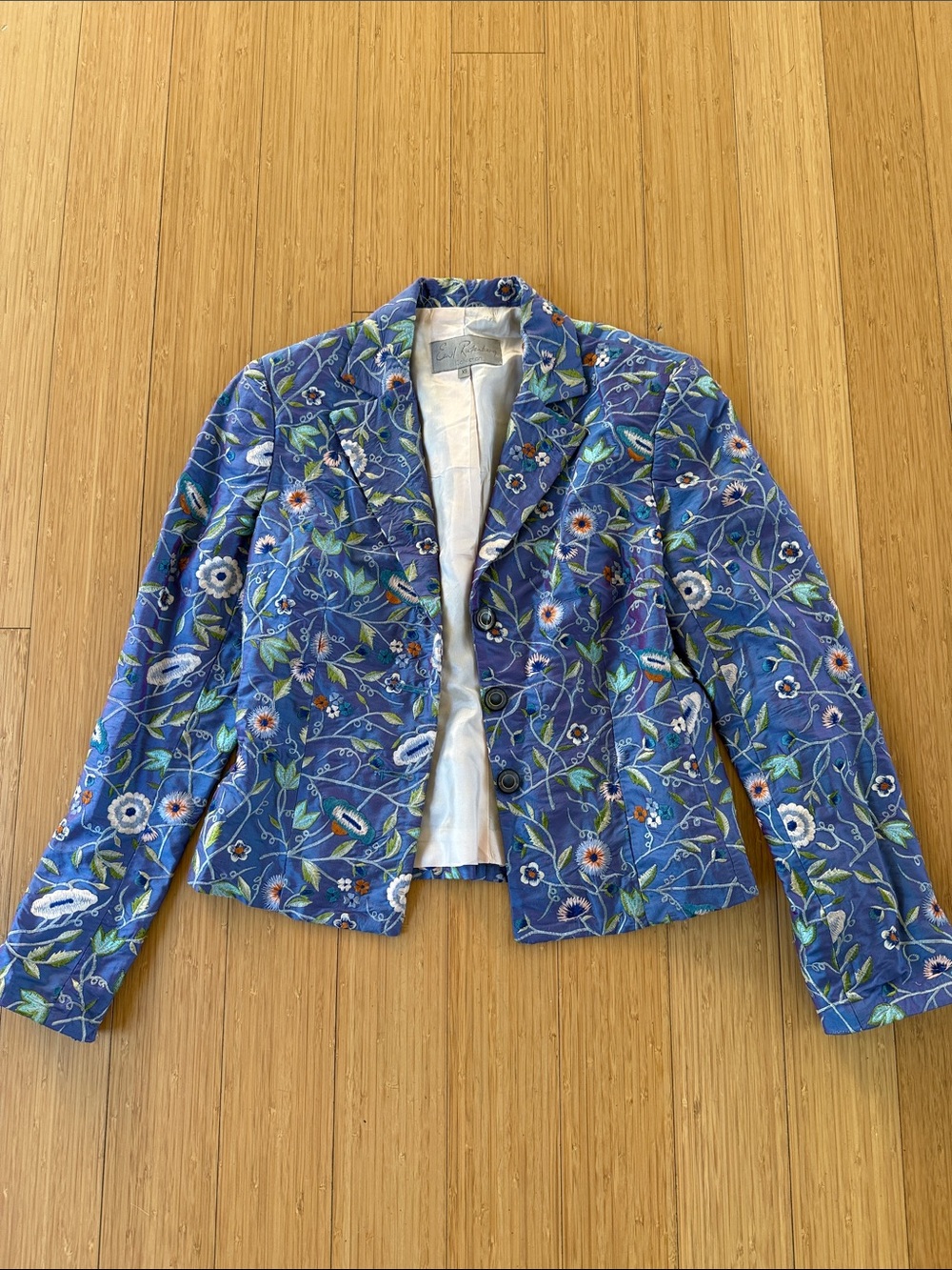 Emil Rutenberg floral embroidered blazer size xs